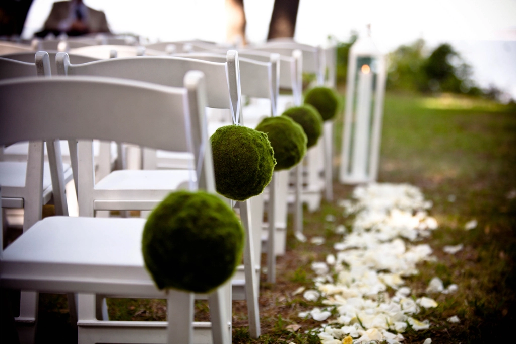 Chair setting wedding destination